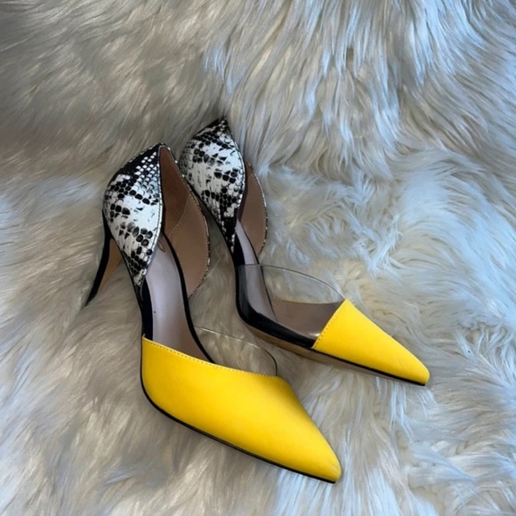 Mix no.6 Shoes - Chic Yellow and Black Women's Heels